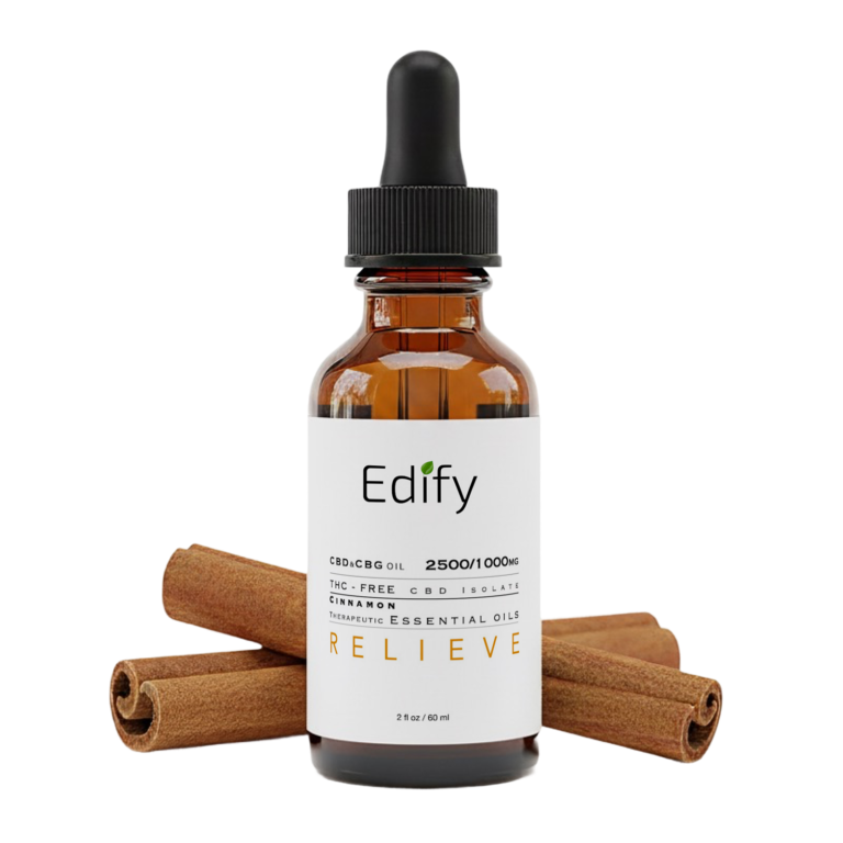 Edify THC-Free CBD+CBG Oil Tincture – 2500mg/1000mg