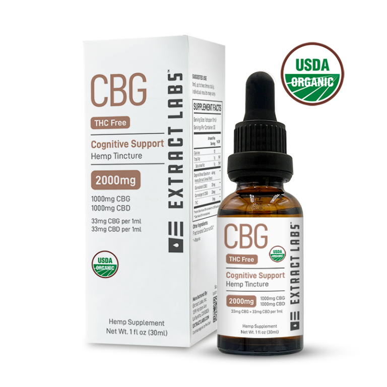 Extract Labs Organic THC-Free CBD + CBG Oil